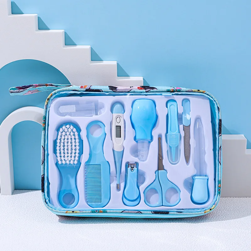 Pieces-Kit-10-Baby-Sets-Care-Health-Items-Portable-Kids-Grooming-Clipper-Safety-Set-for-New